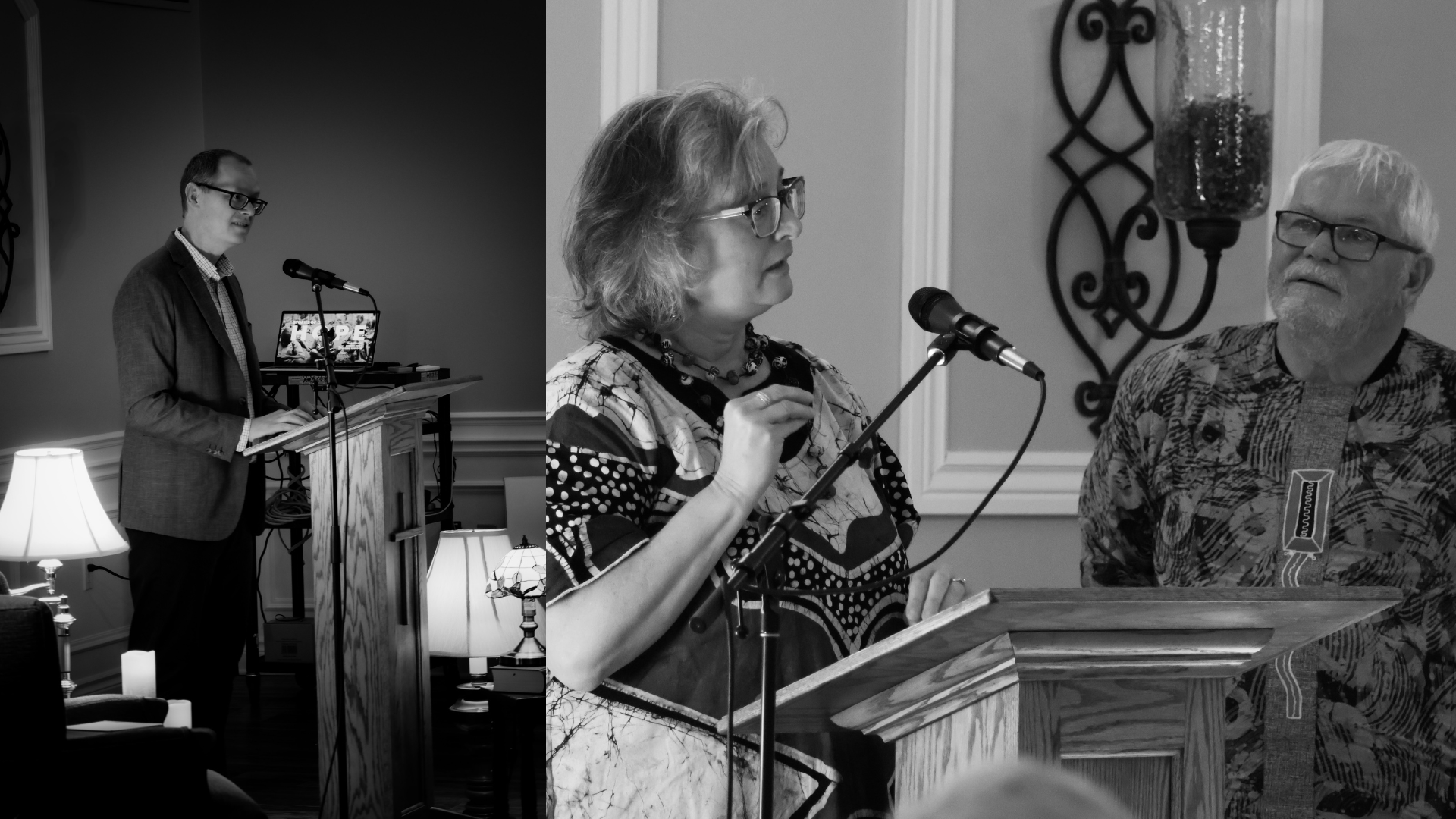 Phil Beck (left), Marlene & Ray Henricks (right)